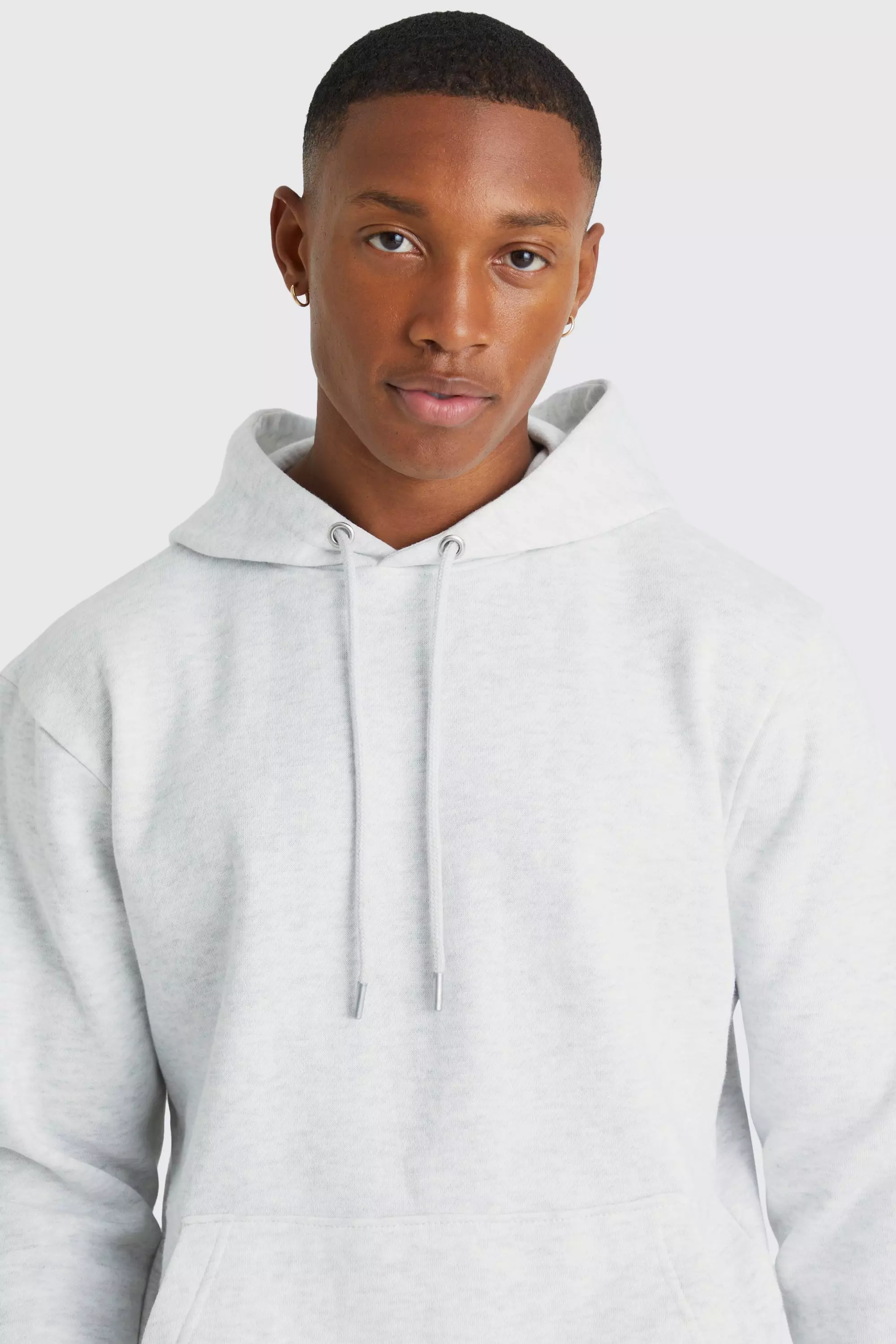 Slim fit sales grey hoodie